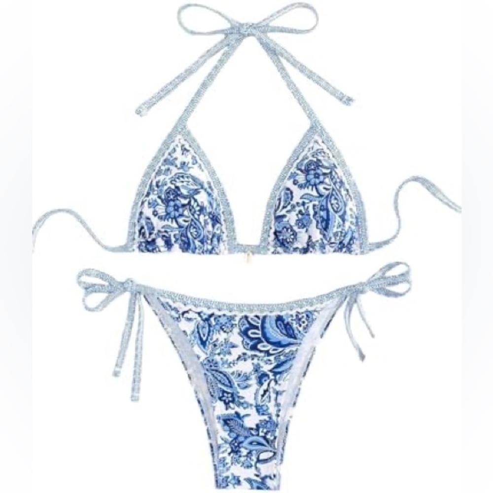 NWT FASHION NOVA PAISLEY PRINT BIKINI SET